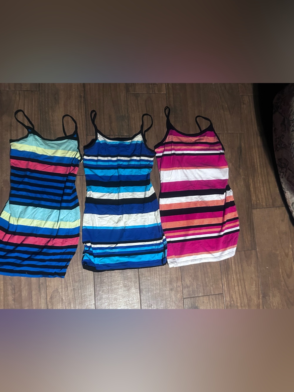 No Boundaries Striped Sleeveless Tank - Pink, Orange, Black, White